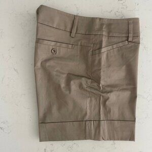 RWamp;CO Casual Neutral Cotton Cuffed Khaki Shorts Tan Sz 12 NWOT